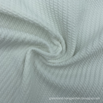 Soft Touch White Jacquard Knitted Garments Fabric